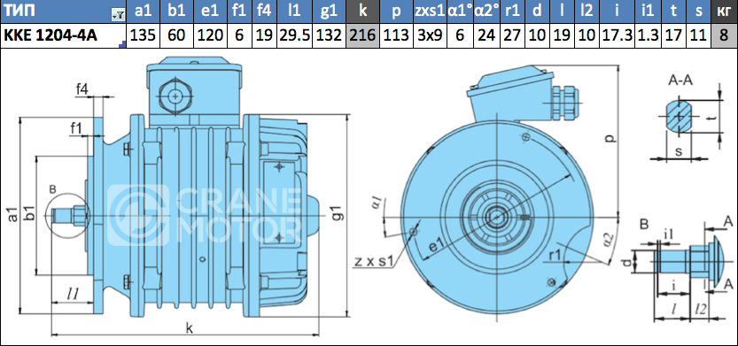 Ел. двигател ККЕ1204-4 0.18kW, 1500, 63