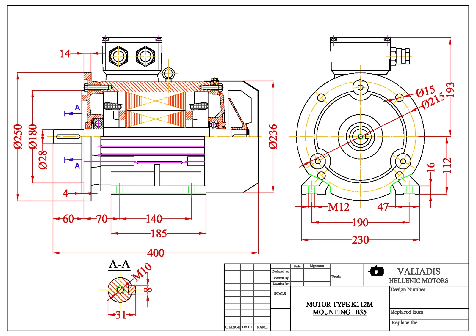 Електродвигател 4kW, 3000, B35, 112, алуминиев, VALIADIS, IE3