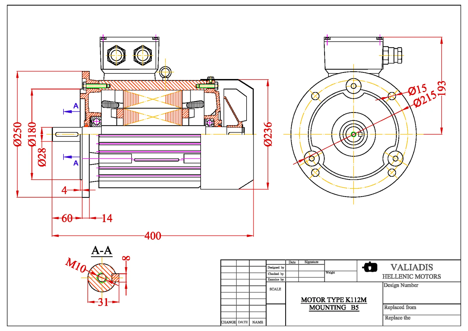 Електродвигател 4kW, 3000, B5, 112, чугунен, VALIADIS, IE3