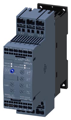 Софт-стартер SIEMENS 30KW, 63A, S2, AC/DC24V термистор, контрол по 2 фази - 3RW4037-1TB04