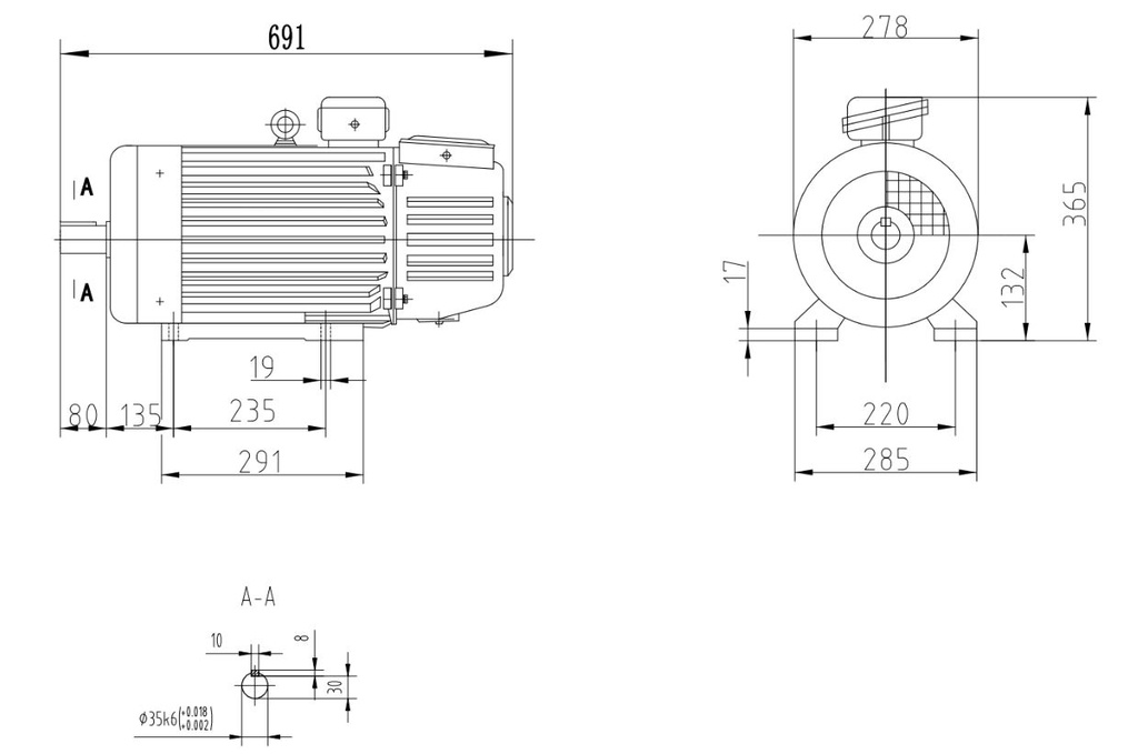 Ел. двигател с навит ротор 5kW, 1000, IM1001, MTH112-6, IP54