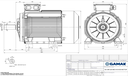 Електродвигател 45kW, 1500, B3, 225, чугунен, GAMAK, IE3