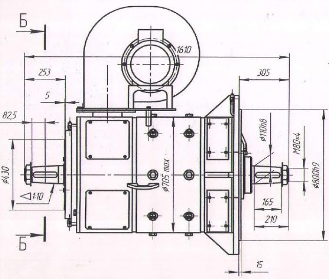 Постояннотоков ел. двигател ДПВ-72 100kW, 750, B5