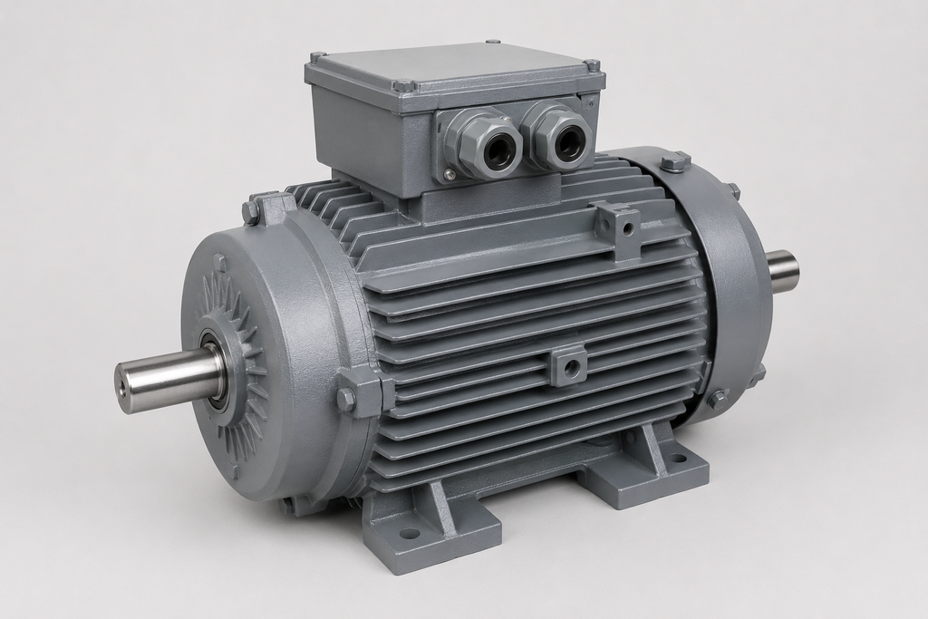 Електродвигател 11kW, 1000, B3, 160, алуминиев, VALIADIS с двоен вал