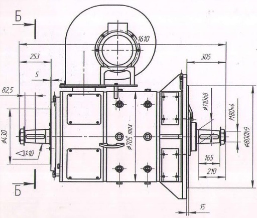 Постояннотоков ел. двигател ДПВ-72 100kW, 750, B5