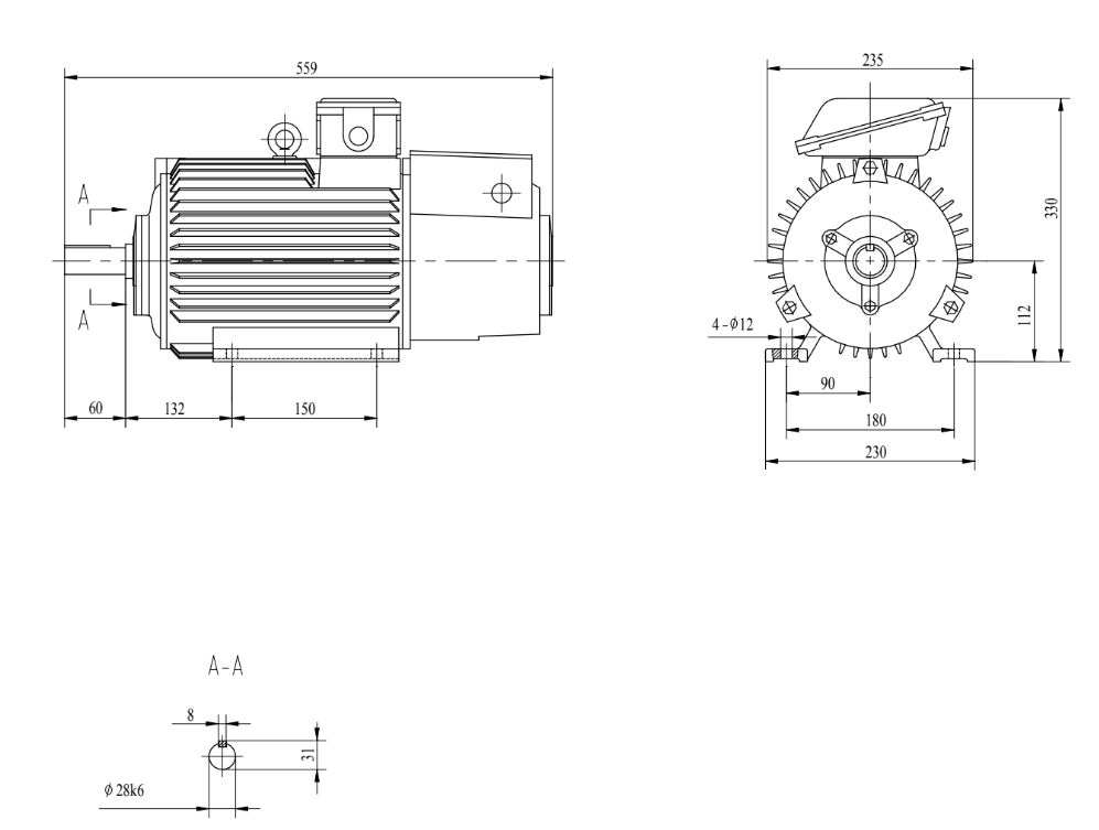 Ел. двигател с навит ротор 1.4kW, 1000, IM1001, MTH011-6, IP54