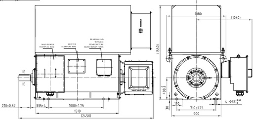 Ел. двигател с навит ротор 200kW, 1000, B3, TMKHV400-Δ, IC611