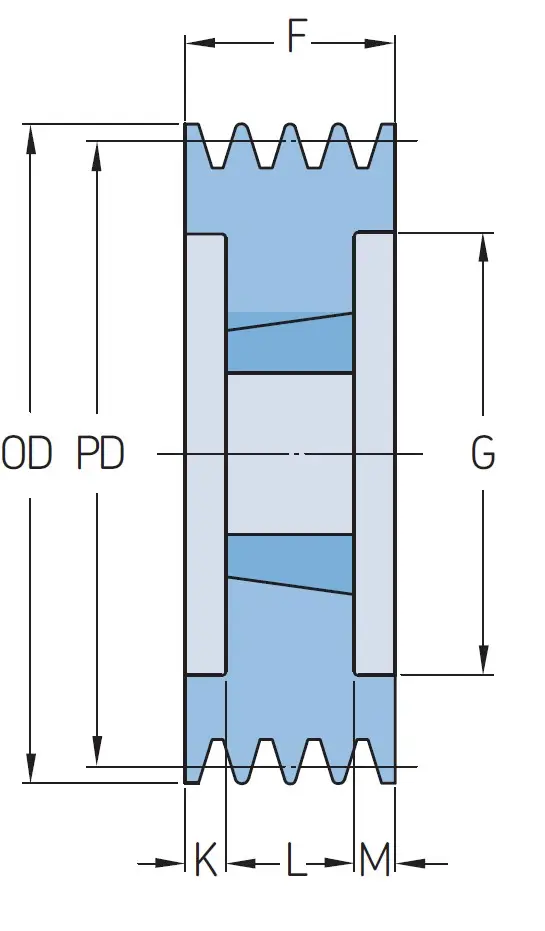 [PHP 6SPC250TB] Ремъчна шайба 6SPC250